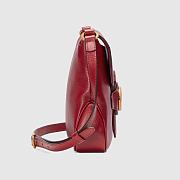 GUCCI SMALL MESSENGER BAG WITH DOUBLE G RED 648934 SIZE 23.5 x 17.5 x 5 CM - 5