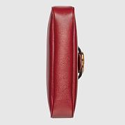 GUCCI SMALL MESSENGER BAG WITH DOUBLE G RED 648934 SIZE 23.5 x 17.5 x 5 CM - 4