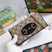 GUCCI HORSEBIT 1955 WALLET WITH CHAIN GG SUPREME BLACK 621892 SIZE 19 × 10 x 4 CM - 6