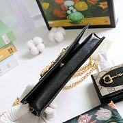 GUCCI HORSEBIT 1955 WALLET WITH CHAIN GG SUPREME BLACK 621892 SIZE 19 × 10 x 4 CM - 5