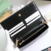GUCCI HORSEBIT 1955 WALLET WITH CHAIN GG SUPREME BLACK 621892 SIZE 19 × 10 x 4 CM - 4