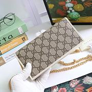 GUCCI HORSEBIT 1955 WALLET WITH CHAIN GG SUPREME WHITE 621892 SIZE 19 × 10 x 4 CM - 6