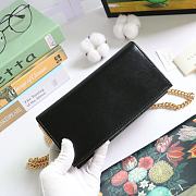 GUCCI HORSEBIT 1955 WALLET WITH CHAIN BLACK 621892 SIZE 19 × 10 x 4 CM - 3