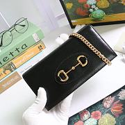 GUCCI HORSEBIT 1955 WALLET WITH CHAIN BLACK 621892 SIZE 19 × 10 x 4 CM - 6