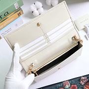 GUCCI HORSEBIT 1955 WALLET WITH CHAIN WHITE 621892 SIZE 19 × 10 x 4 CM - 2