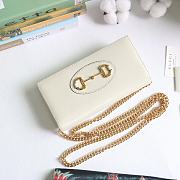 GUCCI HORSEBIT 1955 WALLET WITH CHAIN WHITE 621892 SIZE 19 × 10 x 4 CM - 5