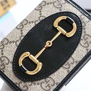 GUCCI HORSEBIT 1955 CARD CASE WALLET GG BLACK 621887 SIZE 11 x 8.5 x 3 CM - 2