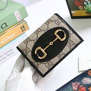 GUCCI HORSEBIT 1955 CARD CASE WALLET GG BLACK 621887 SIZE 11 x 8.5 x 3 CM - 4