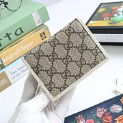 GUCCI HORSEBIT 1955 CARD CASE WALLET GG WHITE 621887 SIZE 11 x 8.5 x 3 CM - 4
