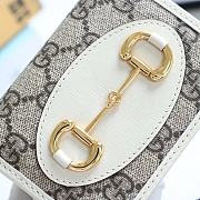 GUCCI HORSEBIT 1955 CARD CASE WALLET GG WHITE 621887 SIZE 11 x 8.5 x 3 CM - 6