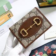 GUCCI HORSEBIT 1955 CARD CASE WALLET GG BROWN 621887 SIZE 11 x 8.5 x 3 CM - 5