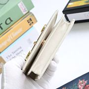 GUCCI HORSEBIT 1955 CARD CASE WALLET WHITE 621887 SIZE 11 x 8.5 x 3 CM - 5