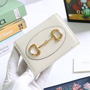 GUCCI HORSEBIT 1955 CARD CASE WALLET WHITE 621887 SIZE 11 x 8.5 x 3 CM - 3