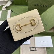 GUCCI HORSEBIT 1955 CARD CASE WALLET CREAM 621887 SIZE 11 x 8.5 x 3 CM - 1