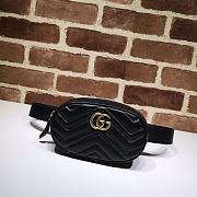 GUCCI GG MARMONT BELT BAG BLACK 476434 SIZE 18 x 11 x 5 CM - 1