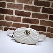 GUCCI GG MARMONT BELT BAG WHITE 476434 SIZE 18 x 11 x 5 CM - 1