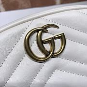 GUCCI GG MARMONT BELT BAG WHITE 476434 SIZE 18 x 11 x 5 CM - 4