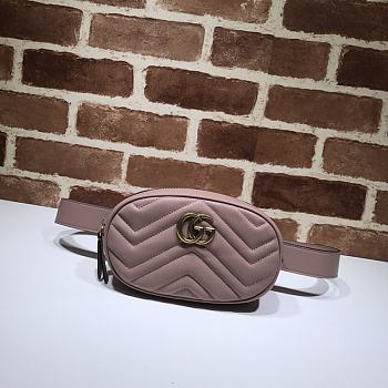 GUCCI GG MARMONT BELT BAG POWDER PINK 476434 SIZE 18 x 11 x 5 CM