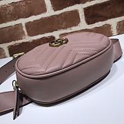 GUCCI GG MARMONT BELT BAG POWDER PINK 476434 SIZE 18 x 11 x 5 CM - 6