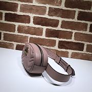 GUCCI GG MARMONT BELT BAG POWDER PINK 476434 SIZE 18 x 11 x 5 CM - 3