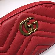 GUCCI GG MARMONT BELT BAG RED 476434 SIZE 18 x 11 x 5 CM - 3