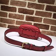 GUCCI GG MARMONT BELT BAG RED 476434 SIZE 18 x 11 x 5 CM - 4