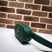 GUCCI GG MARMONT BELT BAG EMERALD GREEN 476434 SIZE 18 x 11 x 5 CM - 5