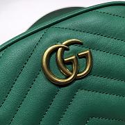 GUCCI GG MARMONT BELT BAG EMERALD GREEN 476434 SIZE 18 x 11 x 5 CM - 3