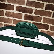 GUCCI GG MARMONT BELT BAG EMERALD GREEN 476434 SIZE 18 x 11 x 5 CM - 2