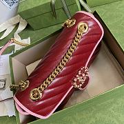 GUCCI GG MARMONT SMALL BAG DARK RED 443497 SIZE 26 x 15 x 7 CM - 6