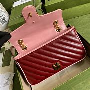 GUCCI GG MARMONT SMALL BAG DARK RED 443497 SIZE 26 x 15 x 7 CM - 5