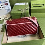 GUCCI GG MARMONT SMALL BAG DARK RED 443497 SIZE 26 x 15 x 7 CM - 4