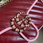 GUCCI GG MARMONT SMALL BAG DARK RED 443497 SIZE 26 x 15 x 7 CM - 2