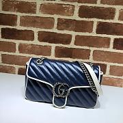 GUCCI GG MARMONT SMALL BAG DARK BLUE 443497 SIZE 26 x 15 x 7 CM - 1