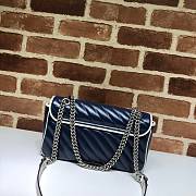 GUCCI GG MARMONT SMALL BAG DARK BLUE 443497 SIZE 26 x 15 x 7 CM - 3