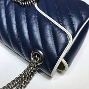 GUCCI GG MARMONT SMALL BAG DARK BLUE 443497 SIZE 26 x 15 x 7 CM - 5