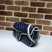 GUCCI GG MARMONT SMALL BAG DARK BLUE 443497 SIZE 26 x 15 x 7 CM - 6