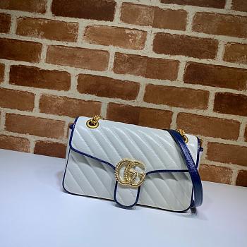 GUCCI GG MARMONT SMALL BAG WHITE 443497 SIZE 26 x 15 x 7 CM