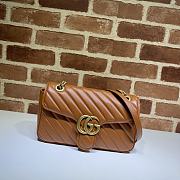 GUCCI GG MARMONT SMALL BAG BROWN 443497 SIZE 26 x 15 x 7 CM - 1