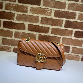 GUCCI GG MARMONT SMALL BAG BROWN 443497 SIZE 26 x 15 x 7 CM