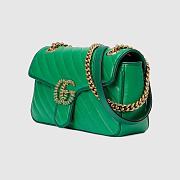 GUCCI GG MARMONT SMALL BAG GREEN 443497 SIZE 26 x 15 x 7 CM - 5