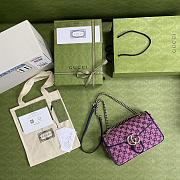 GUCCI GG MARMONT MULTICOLOR SMALL SHOULDER BAG PINK 443497 SIZE 26x15x7 CM - 5