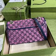 GUCCI GG MARMONT MULTICOLOR SMALL SHOULDER BAG PINK 443497 SIZE 26x15x7 CM - 4