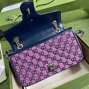 GUCCI GG MARMONT MULTICOLOR SMALL SHOULDER BAG PINK 443497 SIZE 26x15x7 CM - 3