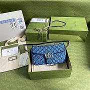 GUCCI GG MARMONT MULTICOLOR SMALL SHOULDER BAG BLUE 443497 SIZE 26x15x7 CM - 1