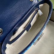 GUCCI GG MARMONT MULTICOLOR SMALL SHOULDER BAG BLUE 443497 SIZE 26x15x7 CM - 2
