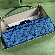 GUCCI GG MARMONT MULTICOLOR SMALL SHOULDER BAG BLUE 443497 SIZE 26x15x7 CM - 4