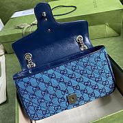 GUCCI GG MARMONT MULTICOLOR SMALL SHOULDER BAG BLUE 443497 SIZE 26x15x7 CM - 5