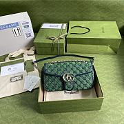 GUCCI GG MARMONT MULTICOLOR SMALL SHOULDER BAG GREEN 443497 SIZE 26x15x7 CM - 1