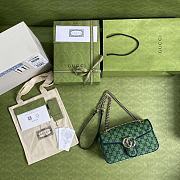GUCCI GG MARMONT MULTICOLOR SMALL SHOULDER BAG GREEN 443497 SIZE 26x15x7 CM - 2